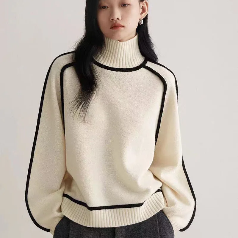 Jersey Lara de Cuello Alto — Estilo Elegante y Atemporal