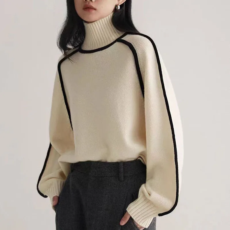 Jersey Lara de Cuello Alto — Estilo Elegante y Atemporal