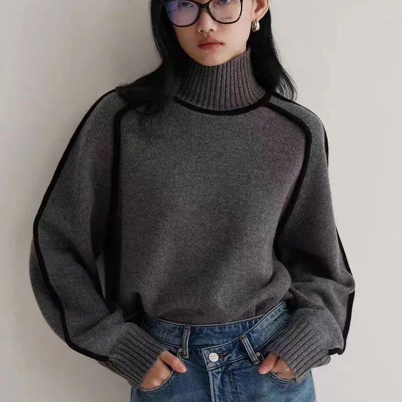 Jersey Lara de Cuello Alto — Estilo Elegante y Atemporal