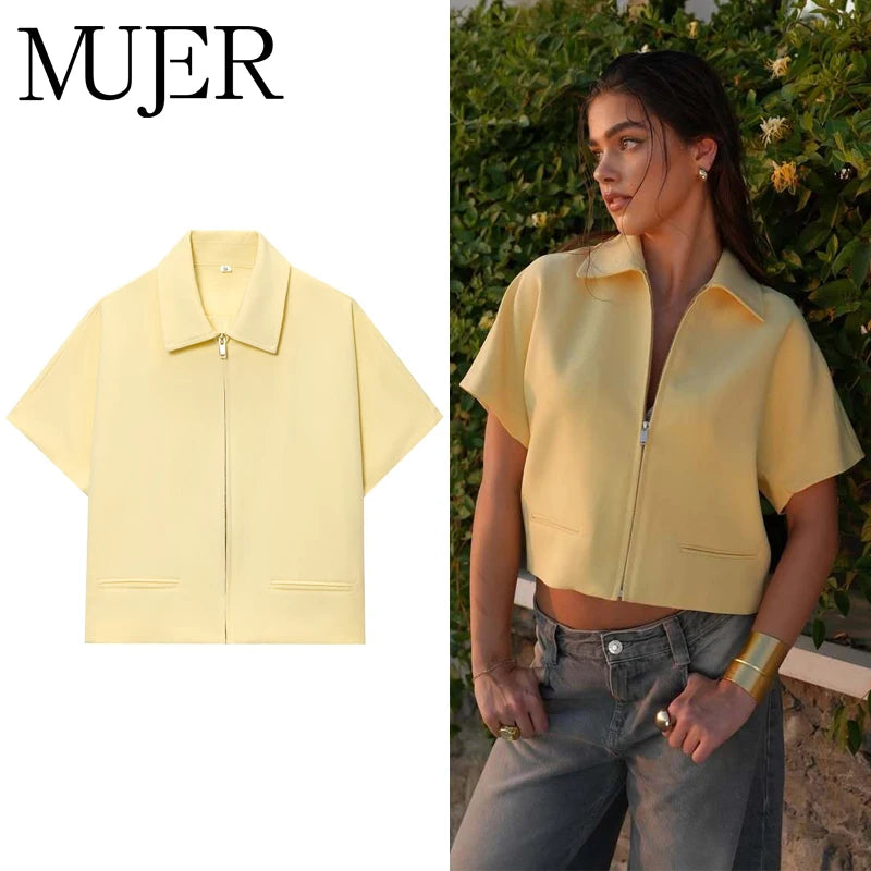 Blusa con Cierre Serena — Elegancia premium