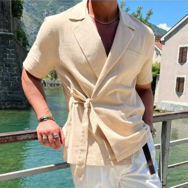 Camisa Matteo de Manga Corta — Estilo Elegante y Moderno