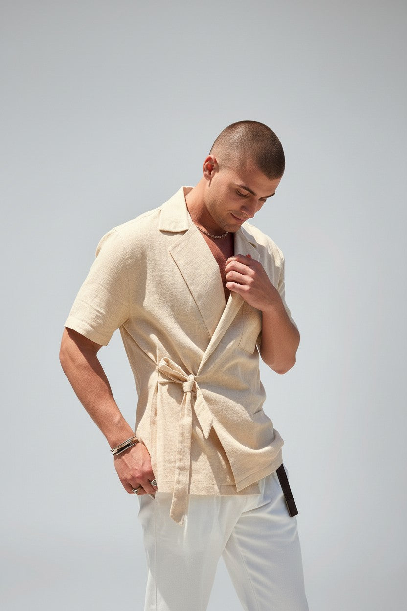 Camisa Matteo de Manga Corta — Estilo Elegante y Moderno