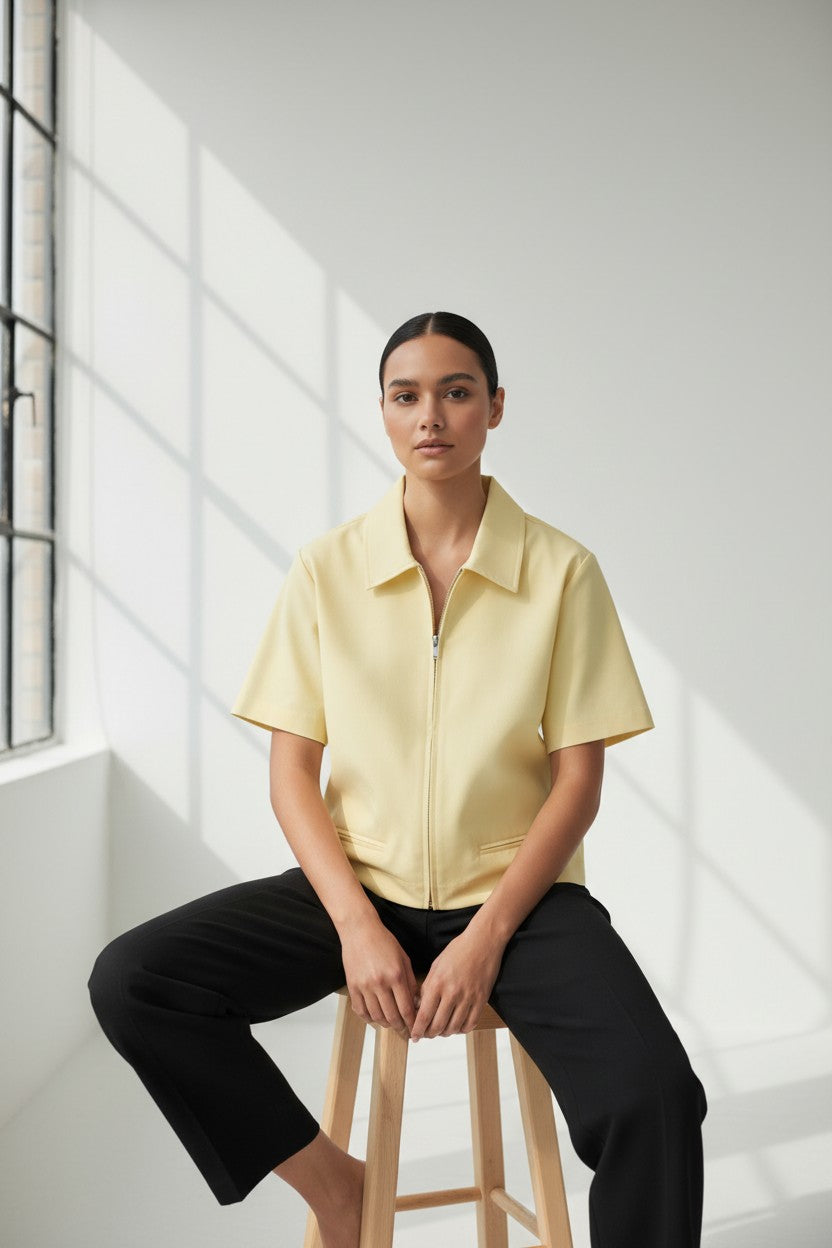Blusa con Cierre Serena — Elegancia premium