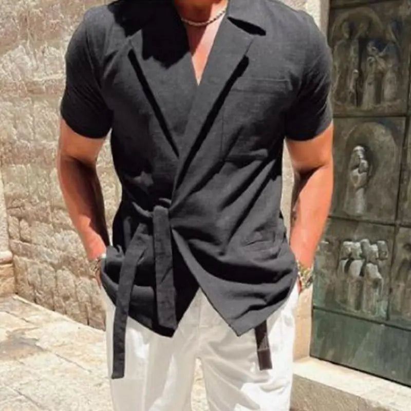 Camisa Matteo de Manga Corta — Estilo Elegante y Moderno