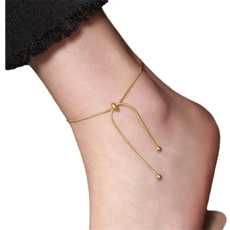 Tobillera Ajustable Camila — Elegancia Delicada Premium