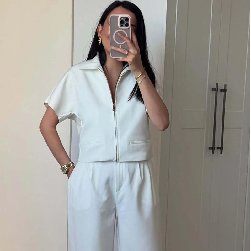 Blusa con Cierre Serena — Elegancia premium