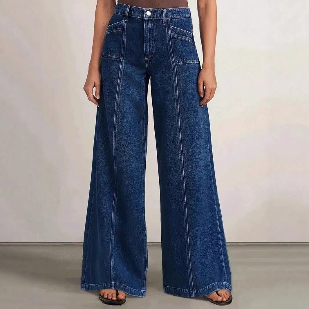 Vaqueros Lara Wide-Leg — Versatilidad Elegante