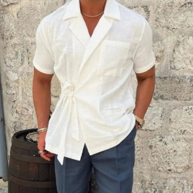 Camisa Matteo de Manga Corta — Estilo Elegante y Moderno