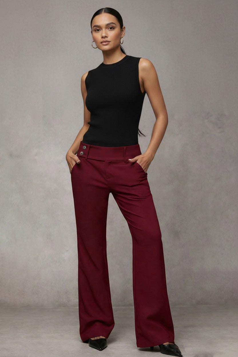 Pantalón Aida - De traje acampanado